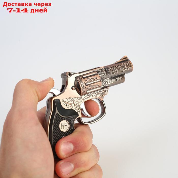 Зажигалка "Револьвер", пьезо, газ, микс - фото 2 - id-p188239315