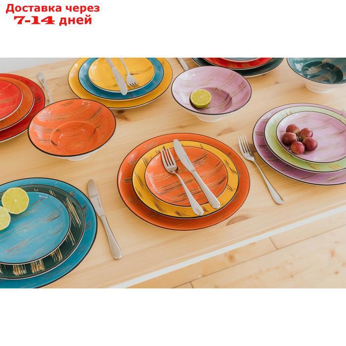 Тарелка обеденная Wilmax Scratch, d=28 см, цвет сиреневый - фото 5 - id-p188238357