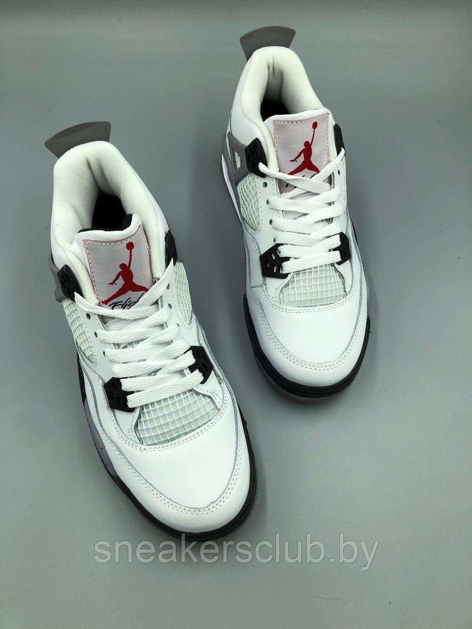 Кроссовки белые мужские Nike Jordan 4 / демисезонные / повседневные - фото 3 - id-p184889315