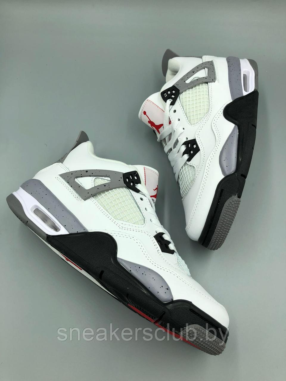 Кроссовки белые мужские Nike Jordan 4 / демисезонные / повседневные - фото 10 - id-p184889315