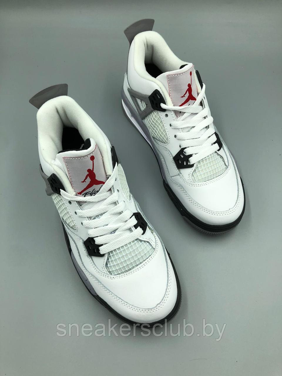 Кроссовки белые мужские Nike Jordan 4 / демисезонные / повседневные - фото 5 - id-p184889315