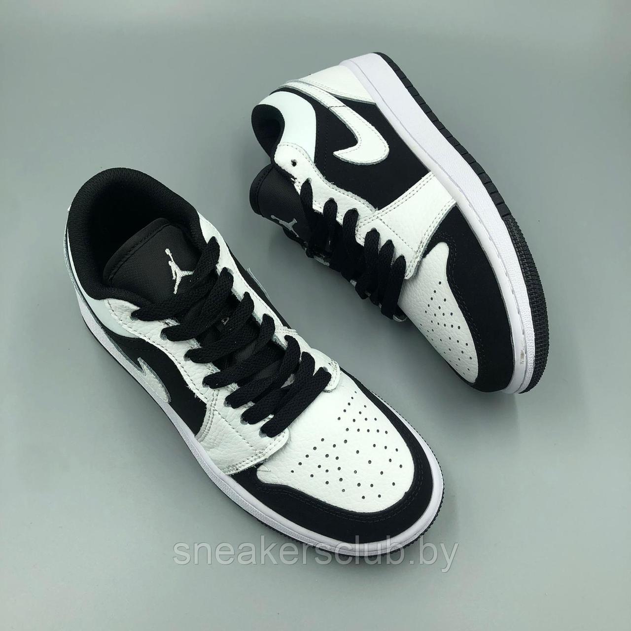 Кроссовки женские Nike Jordan 1 Low / черно-белые / повседневные / подростковые / летние / осенние - фото 2 - id-p184887998