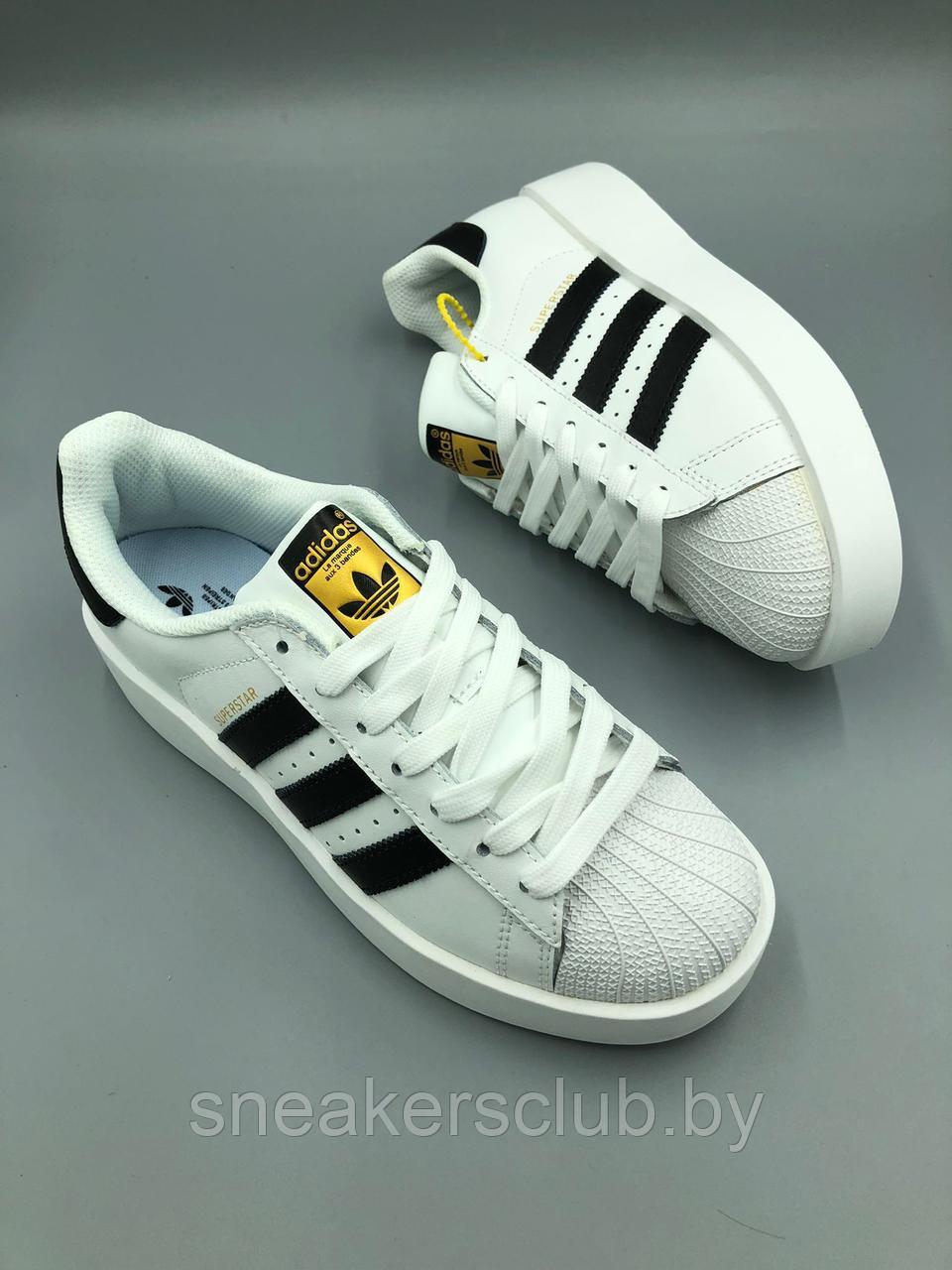 Кроссовки белые Adidas Superstar женские/подростковые/ демисезонные/ повседневные