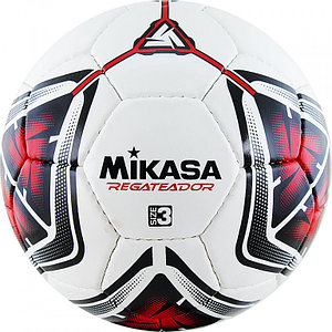 Мяч футбольный Mikasa REGATEADOR3-R", р.3, бело-черн-красный 3
