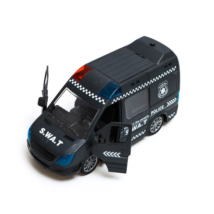 Машина радиоуправляемая «Спецназ», работает от батареек, свет и звук, цвет чёрный - фото 4 - id-p188311288