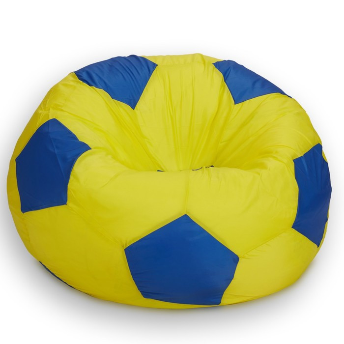 Кресло-мешок Мяч, размер 100 см, ткань оксфорд, цвет жёлтый, синий - фото 1 - id-p188320189