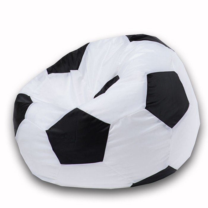Кресло-мешок «Мяч», размер 70 см, ткань нейлон, цвет белый, черный - фото 1 - id-p188319314