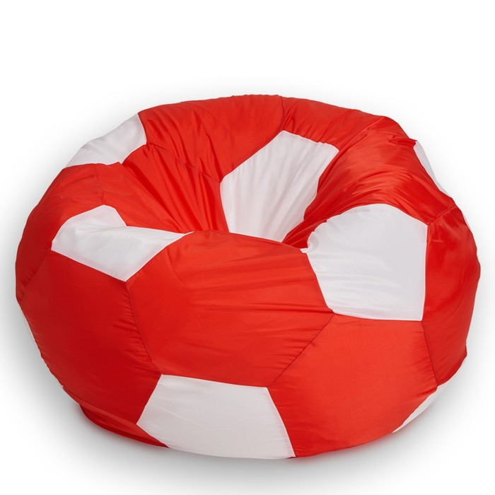 Кресло-мешок Мяч, размер 70 см, ткань оксфорд, цвет красный, белый - фото 1 - id-p188319331