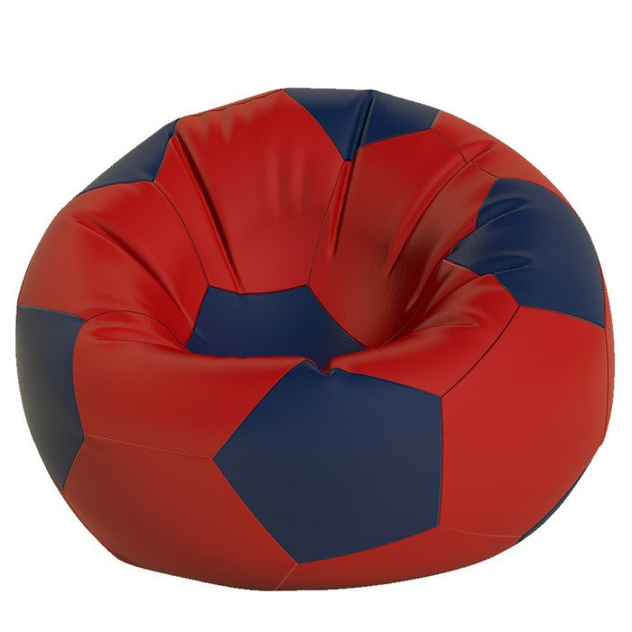 Кресло-мешок Мяч, размер 70 см, ткань оксфорд, цвет красный, темно-синий - фото 1 - id-p188319335