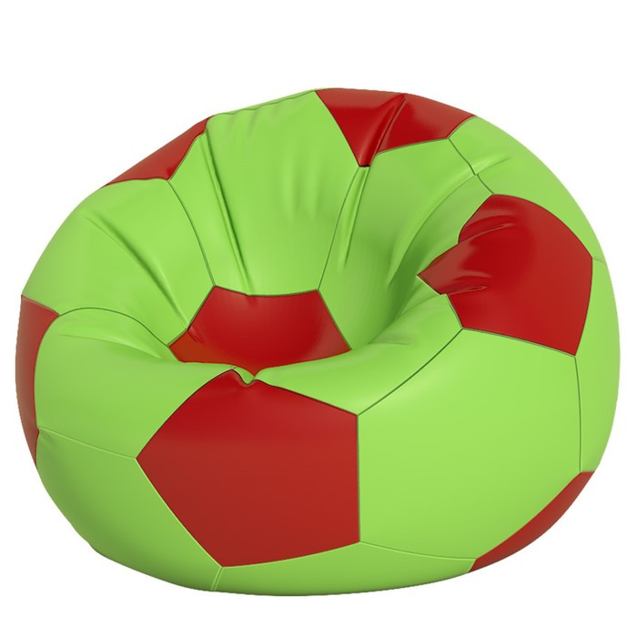 Кресло-мешок Мяч, размер 70 см, ткань оксфорд, цвет салатовый, красный - фото 1 - id-p188319337