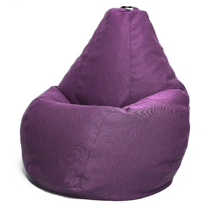 Кресло-мешок «Груша» Позитив, размер M, диаметр 70 см, высота 90 см, рогожка, цвет сиреневый - фото 1 - id-p188319349