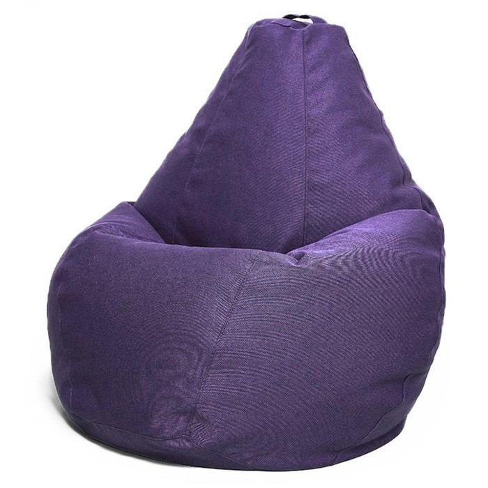 Кресло-мешок «Груша» Позитив, размер M, диаметр 70 см, высота 90 см, рогожка, цвет фиолетовый - фото 1 - id-p188319350