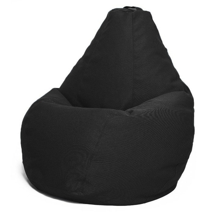 Кресло-мешок «Груша» Позитив, размер M, диаметр 70 см, высота 90 см, рогожка, цвет чёрный - фото 1 - id-p188319351