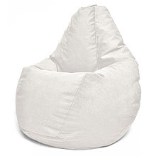 Кресло-мешок «Груша» Позитив Luma, размер M, диаметр 70 см, высота 90 см, велюр, цвет серый