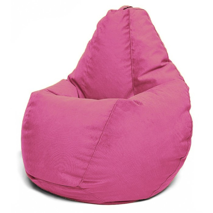 Кресло-мешок «Груша» Позитив Luma, размер M, диаметр 70 см, высота 90 см, велюр, цвет розовый - фото 1 - id-p188319360