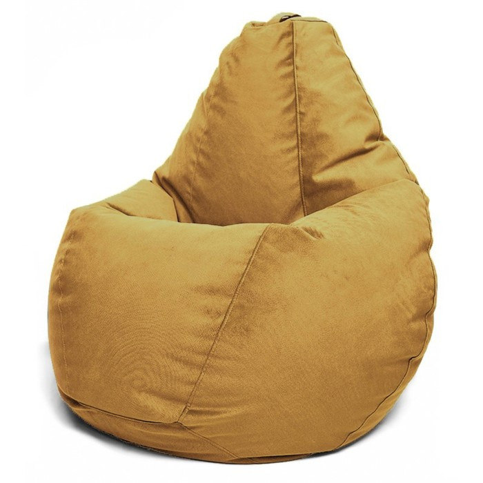 Кресло-мешок Комфорт, размер 90х115 см, ткань велюр, цвет оранжевый - фото 1 - id-p188320289