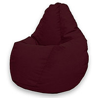 Кресло-мешок «Груша» Позитив Luma, размер M, диаметр 70 см, высота 90 см, велюр, цвет бордовый