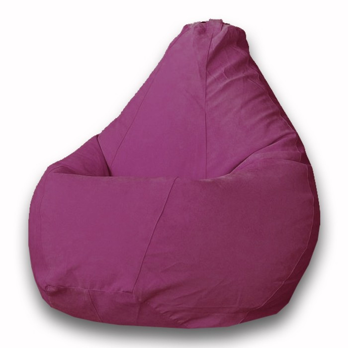 Кресло-мешок «Груша» Позитив Modus, размер M, диаметр 70 см, высота 90 см, велюр, цвет фиолетовый - фото 1 - id-p188319399