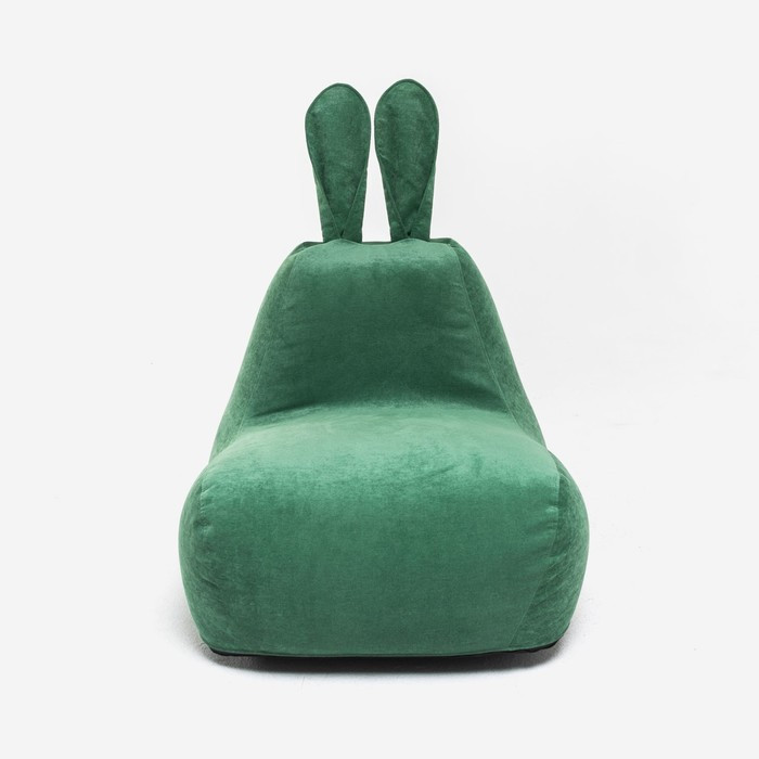 Кресло-мешок «Зайчик», размер 80x90 см велюр, цвет зелёный - фото 2 - id-p188320375