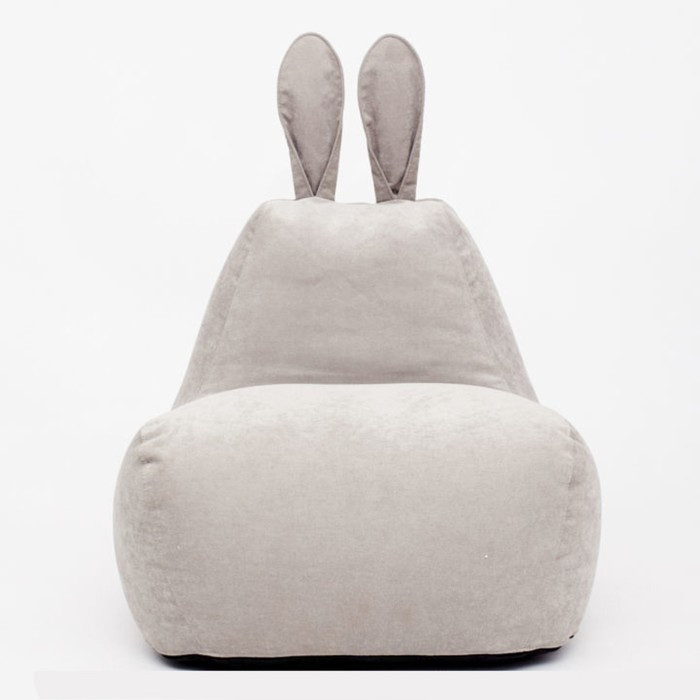Кресло-мешок «Зайчик», размер 80x90 см велюр, цвет молочный - фото 2 - id-p188320378