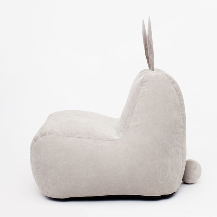 Кресло-мешок «Зайчик», размер 80x90 см велюр, цвет молочный - фото 3 - id-p188320378