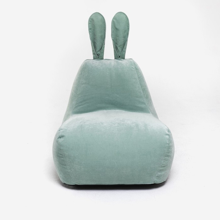 Кресло-мешок «Зайчик», размер 80x90 см велюр, цвет мятный - фото 2 - id-p188320379
