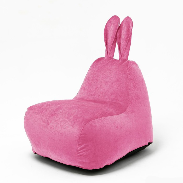 Кресло-мешок «Зайчик», размер 80x90 см велюр, цвет розовый - фото 1 - id-p188320381