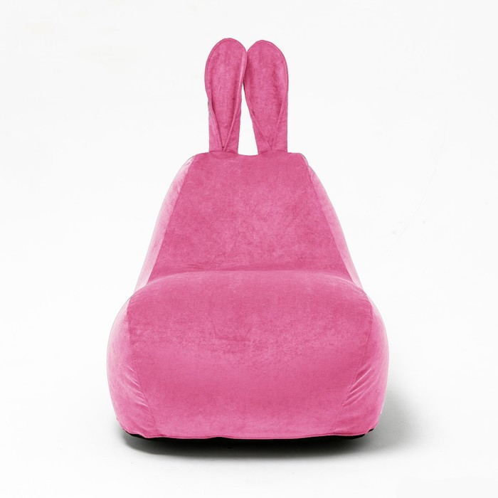 Кресло-мешок «Зайчик», размер 80x90 см велюр, цвет розовый - фото 2 - id-p188320381