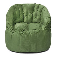 Кресло Челси, размер 85х85 см, ткань велюр, цвет зелёный