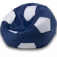 Кресло-мешок Мяч, размер 80 см, ткань оксфорд, цвет темно-синий, белый