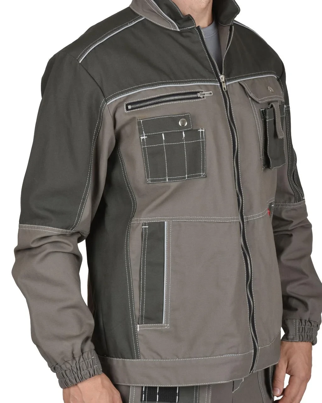 Костюм "СИРИУС-Токио" куртка, п/к т. песочный с хаки 100%х/б пл. 265 г/кв.м - фото 2 - id-p127417188