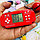 Брелок - тетрис Mini Game Player (с кольцом, карабином и колокольчиком) Нежно-розовый с белыми кнопками, фото 7