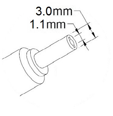 Зарядка (блок питания) для ноутбуков Acer Aspire P3-171, P3-172, P3-173, 19V 3.42A 65W, штекер 3.0x1.1 мм - фото 2 - id-p188352946