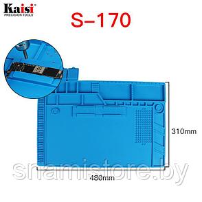 S-170 Коврик монтажный термостойкий магнитный (темно-синий) 480x318mm, фото 2
