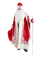 Карнавальный костюм Дед Мороз Боярский для взрослых Пуговка