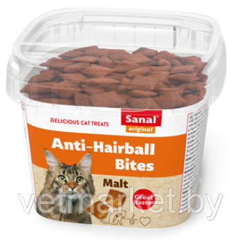 Добавка для кошек SANAL Malt Anti-Hairball Bites 75 г