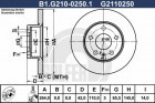 Тормозной диск GALFER B1-G210-0250-1 - фото 1 - id-p188358294