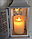 Кашпо ЛЮЧИЯ "Камелия" белое с восковой LED свечой имитирующей пламя, 13*h30 см., фото 8
