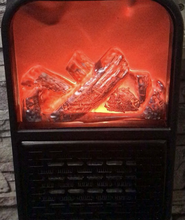 Мини обогреватель "Огонь" Flame Heater (Handy Heater) с пультом управления, 1 000 Вт - фото 7 - id-p134263537