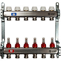 Коллектор из нержавеющей стали с расходомерами Stout SMS 0917 7 выходов