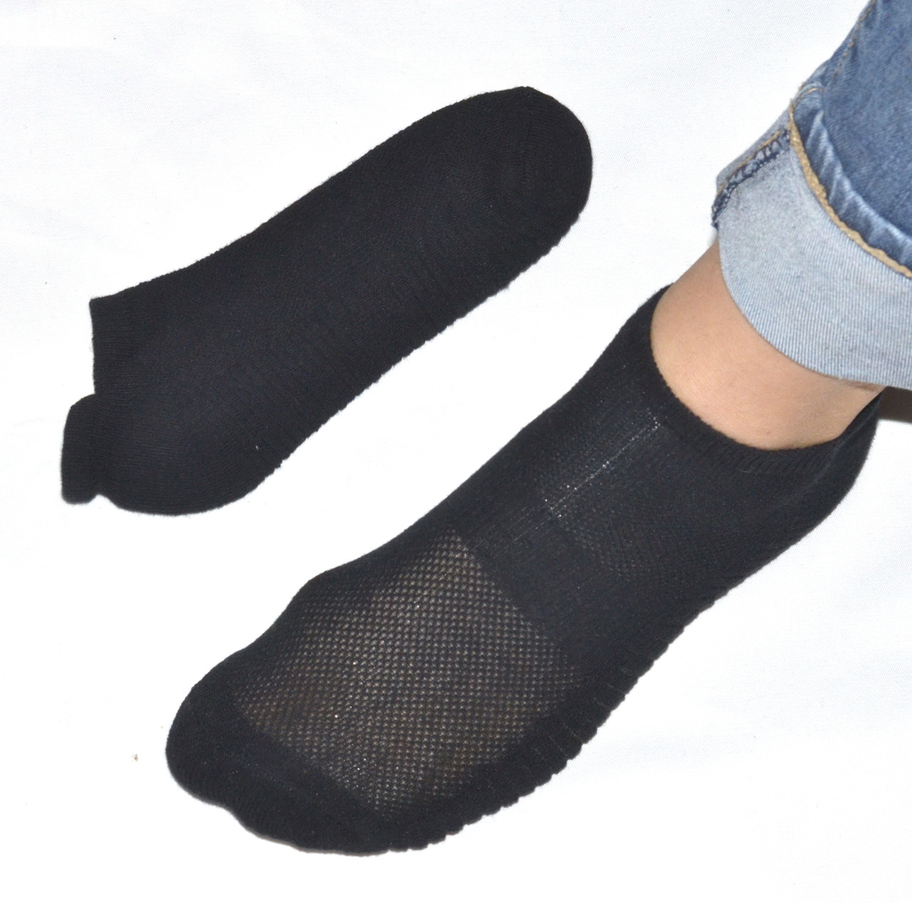 Носки корткие черные с махровой пяткой LIDL на размер 43-44