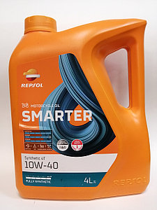 Масло моторное, 10W40 SMARTER SYNTHETIC 4T, 4 л. Repsol