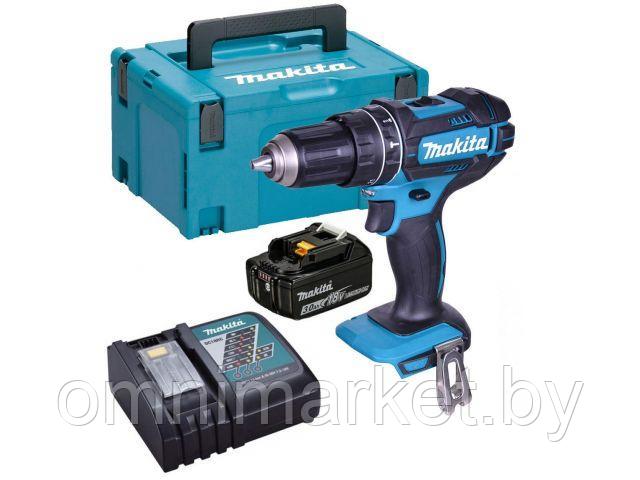 Аккум. ударная дрель-шуруповерт MAKITA DHP 482 Z MAKPAC + АКЦИЯ (1 аккумулятор, зарядное) (18.0 В, 1 акк. 3.0