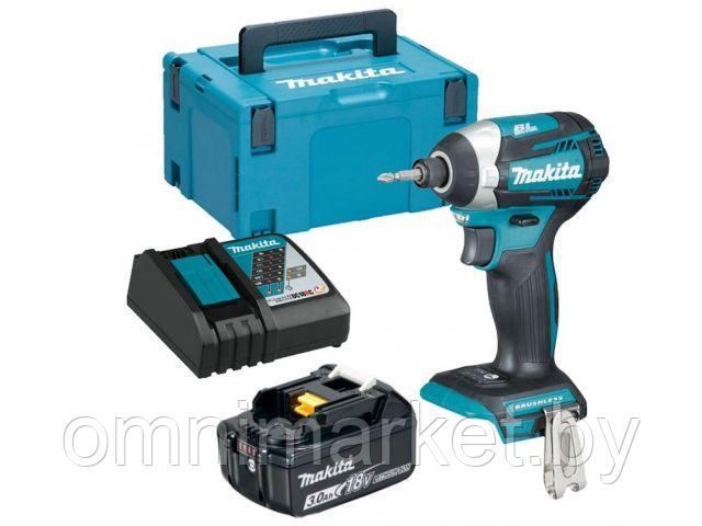 Аккум. шуруповерт MAKITA DTD 154 Z MAKPAC + АКЦИЯ (1 аккумулятор, зарядное) (18.0 В, 1 акк. 3.0 А/ч, 3 скор.,