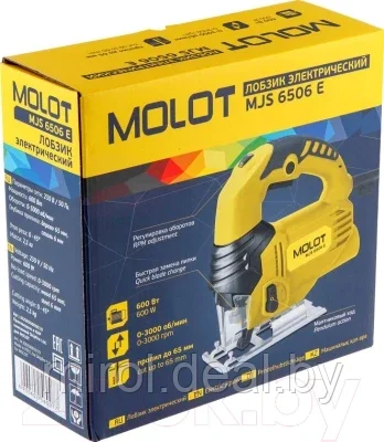 Электролобзик Molot MJS 6506 E / MJS6506E0019 - фото 8 - id-p188383534