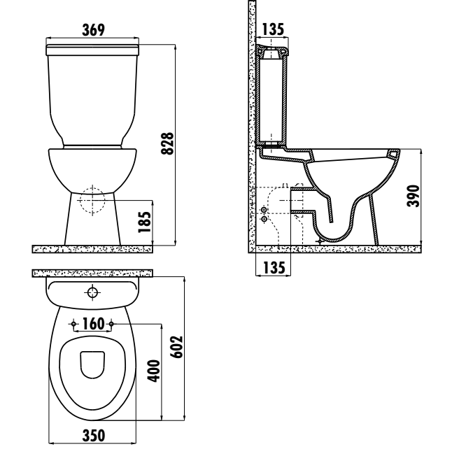 Унитаз Creavit Sedef напольный с форсункой под биде SD318-00CB00E-0000 - фото 2 - id-p188386260