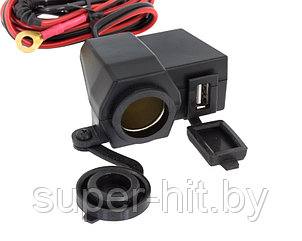 Гнездо прикуривателя SiPL 12V + 5V USB New, фото 2