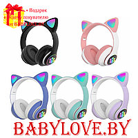 Беспроводные наушники Wireless headset cat ear STN-28 светящиеся ушки. Большой выбор цветов.
