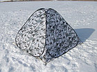 Палатка зимняя автомат 2,5*2,5*1.8 м  белая КМФ (дно на молнии), фото 4