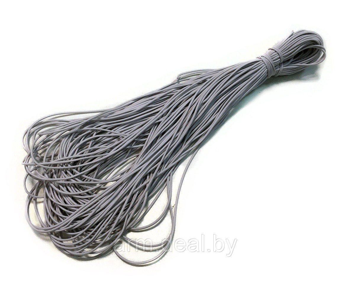 Резинка круглая для донки d1,5 - 20,0 м (серая)